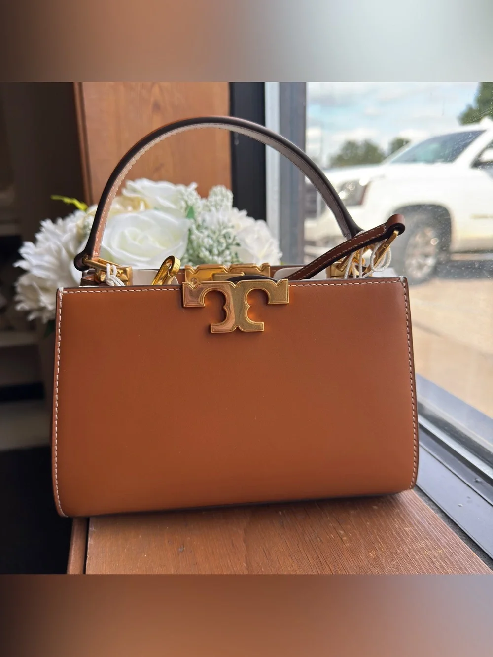 Tory Burch ELEANOR MINI SATCHEL 154816 WHISKEY 201